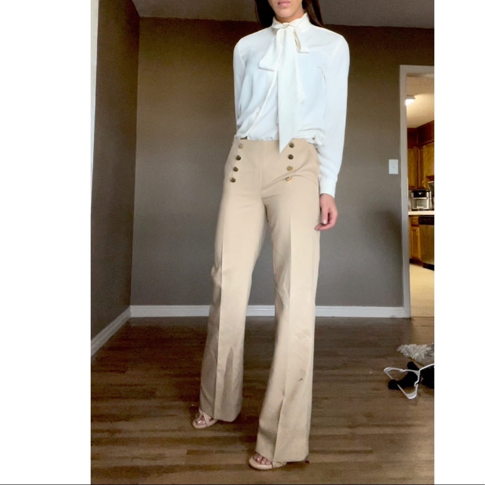 Vince Camuto High Waisted Wide Leg Trousers